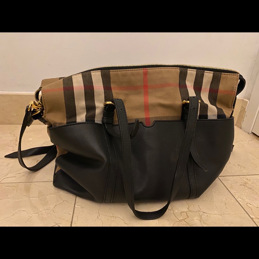 Burberry mason diaper bag.